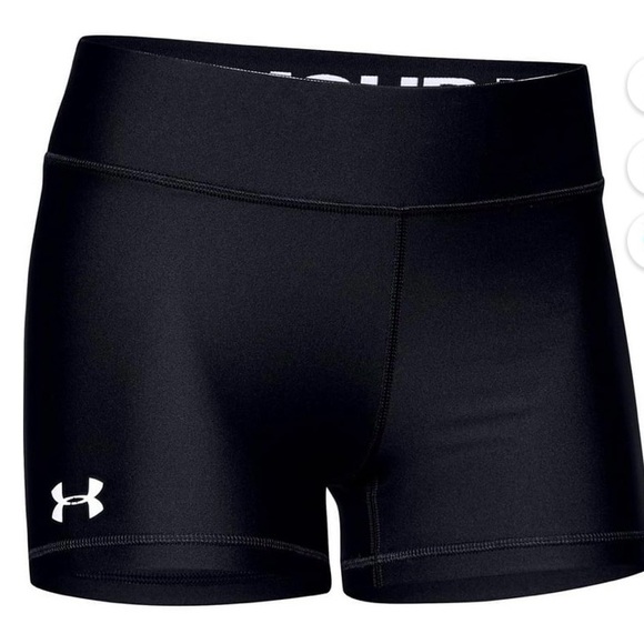 Under Armour Women’s‎ Sz L Team Shorty 4”Black Compression Shorts - Picture 1 of 14